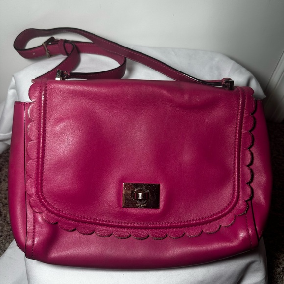 kate spade Handbags - Kate Spade Maple Court Jazmin Scalloped Leather Crossbody Bag in Pink